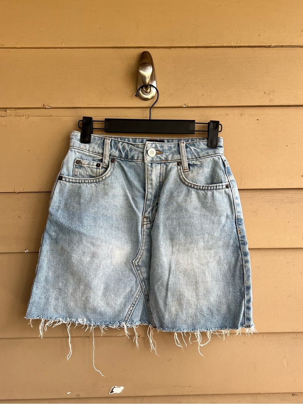 BDG Light Wash A-line mini skirt Size XS Y2K Classic Denim